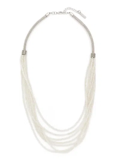 Peserico Micro-crystal Necklace In Neutrals
