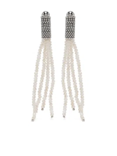 Peserico Micro-crystals Drop Earrings In 银色