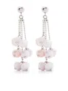 Peserico Micro-crystals Drop Earrings In Pink