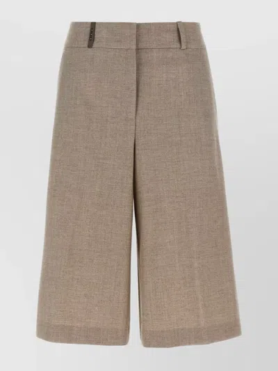 PESERICO MICRO HOUNDSTOOTH LONG BERMUDA SHORTS