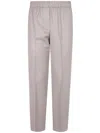 Peserico Elastic Waisted Pinstriped Lurex Flanell Trousers