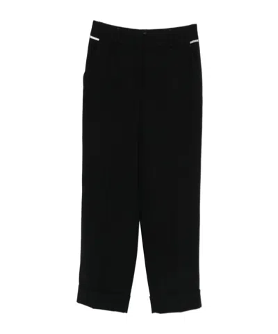 Peserico Mid-rise Casual Pants In Black