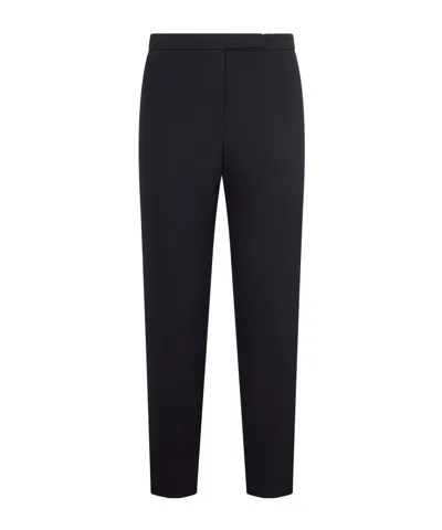 Peserico Mid-rise Slim-cut Trousers In Black