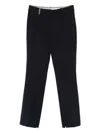 Peserico Mid-rise Tailored Pants With Subtle Crease In Black
