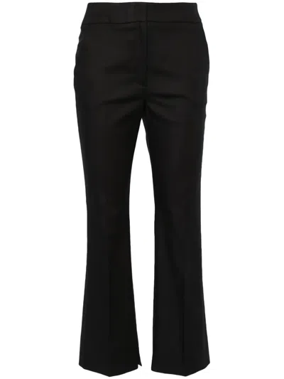 Peserico Mid-rise Tailored Trousers In Black  