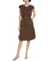 Peserico Midi Dress In Brown
