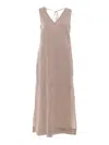Peserico A Mid-length Sleeveless Dress In Beige