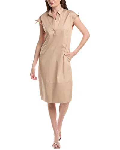 Peserico Midi Dress In Neutral