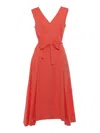 Shop Peserico Midi Dress In Red