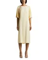 Peserico Shift Midi Dress In Sunshine Yellow