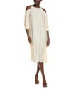 Peserico Shift Midi Dress In White