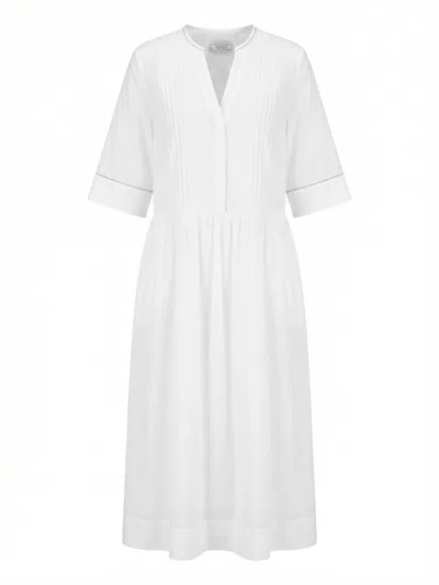 Peserico Midi Dress In White