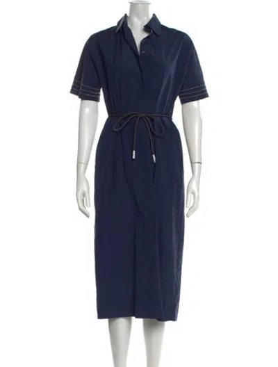 Pre-owned Peserico Midi Length Dress In Blue