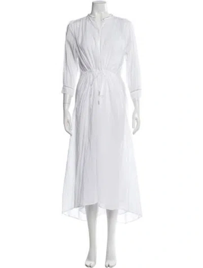Pre-owned Peserico Midi Length Dress In White