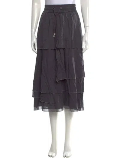 Pre-owned Peserico Midi Length Skirt In Gray