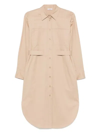 Peserico Midi Shirt Dress In Neutrals