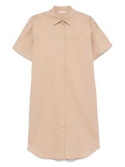 Peserico Midi Shirt Dress In Neutrals
