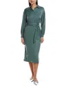Peserico Midi Shirtdress In Green