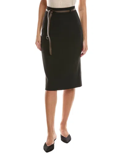 Peserico Midi Skirt In Black