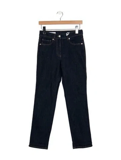 Pre-owned Peserico Mid-rise Straight Leg Jeans In Blue