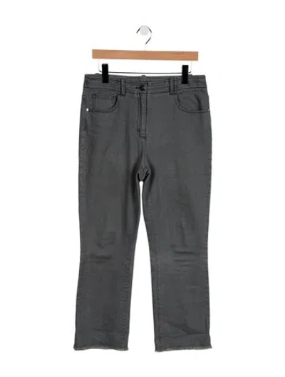 Pre-owned Peserico Mid-rise Straight Leg Jeans In Grey