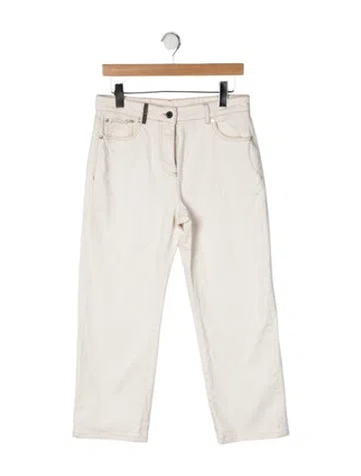 Pre-owned Peserico Mid-rise Straight Leg Jeans In Neutrals