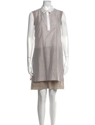 Pre-owned Peserico Mini Dress In Gray