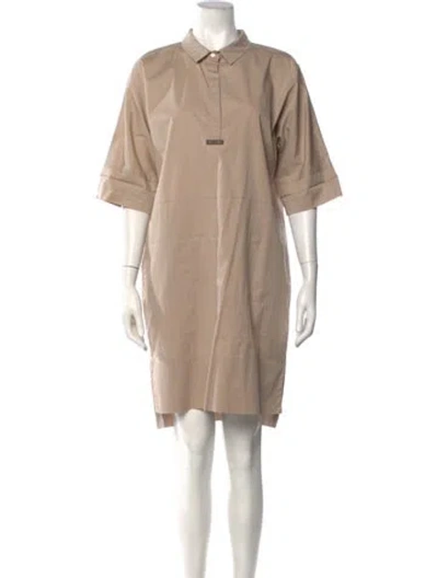 Pre-owned Peserico Mini Dress In Neutrals