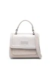 Peserico Mini Leather Tote Bag In Grey