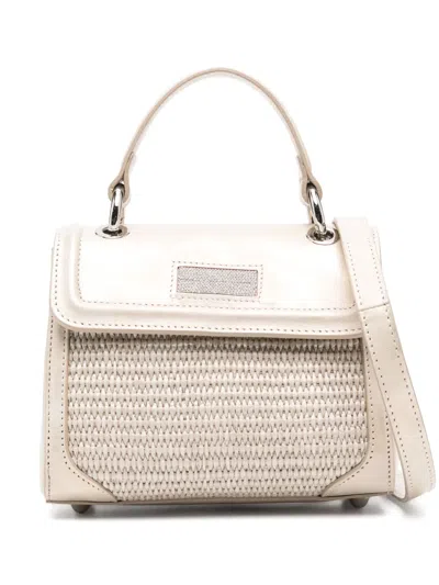Peserico Mini Leather Tote Bag In Neutrals