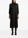 Peserico Mock-neck Midi Dress In Black