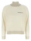 Peserico Lurex Details Turtleneck Sweater Sweaters And Cardigans White In Neutral