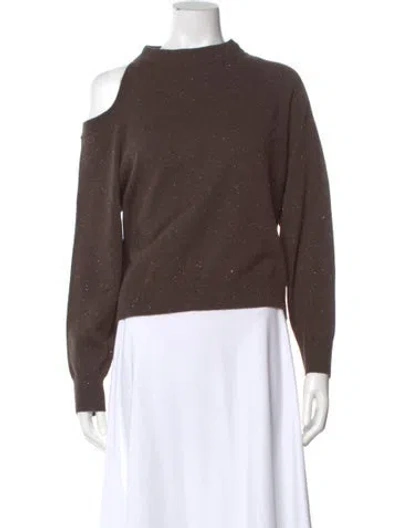 Pre-owned Peserico Mock Neck Sweater In Brown