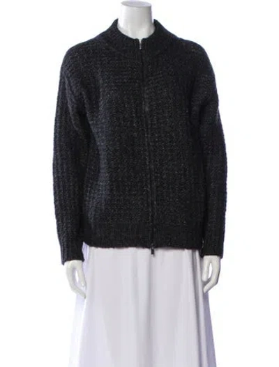 Pre-owned Peserico Mock Neck Sweater In Gray