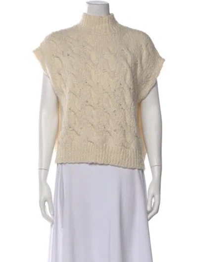 Pre-owned Peserico Mock Neck Sweater In Neutral
