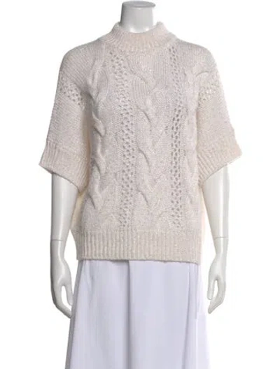 Pre-owned Peserico Mock Neck Sweater In Neutral