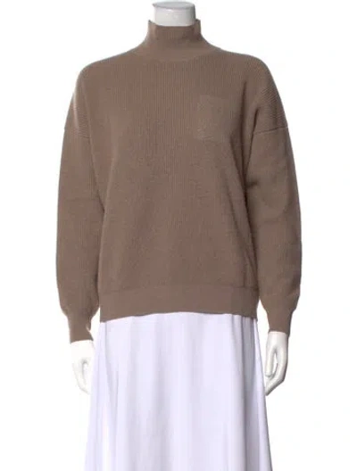 Pre-owned Peserico Mock Neck Sweater In Neutrals