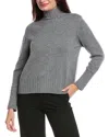 Peserico Mock Neck Wool & Cashmere-blend Sweater In Gray