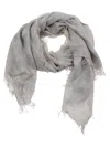 Peserico Modal-virgin Wool Blend Scarf With Frayed Edges