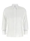 Peserico Collared Neck Shirt With Cuff Detail In White