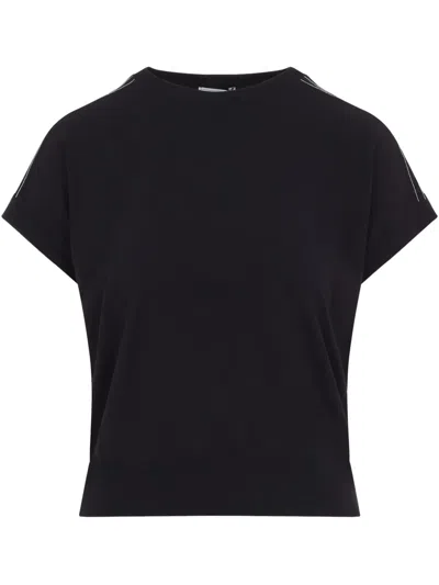 Peserico Monili Chain-embellished T-shirt In Blue