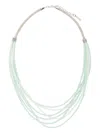 Peserico Multi-chain Micro-crystal Necklace In Silver
