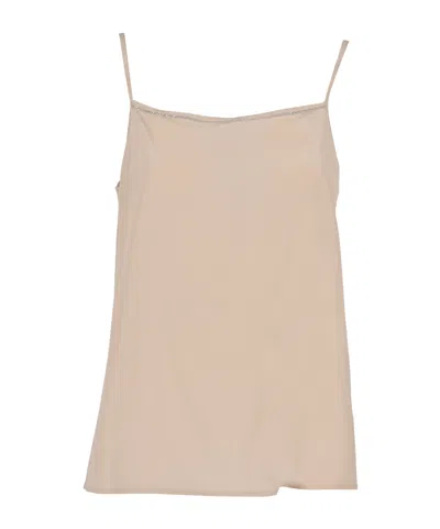 PESERICO NARROW SHOULDER STRAP HALTER-NECK STYLE TOP