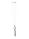 Peserico Beaded-tassel Necklace In Metallic