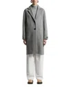 Peserico Notch Lapel Coat In Gray