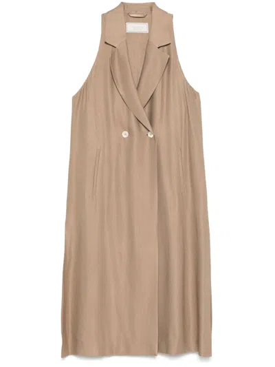 Peserico Notched-lapels Waistcoat In Brown