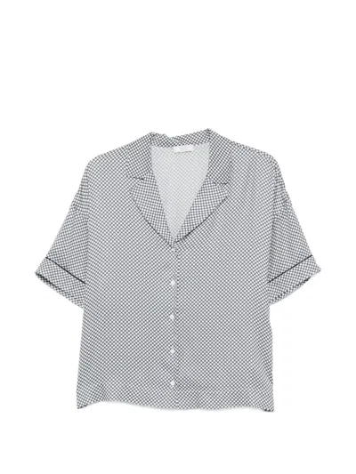 Peserico Notch-lapel Shirt In Gray