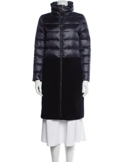 Pre-owned Peserico Nylon Down Coat In Blue
