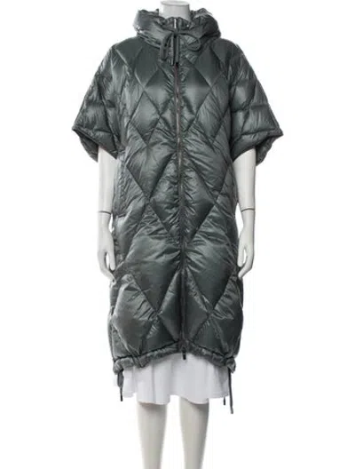 Pre-owned Peserico Nylon Down Coat In Green
