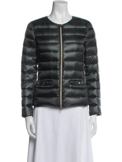 Pre-owned Peserico Nylon Down Jacket In Gray